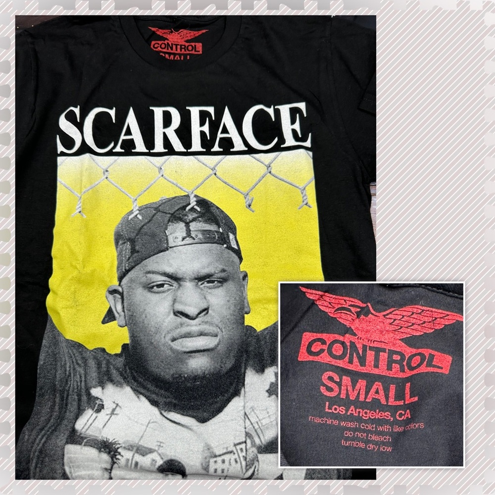 T-shirt Short Sleeve ScarFace Men’s Small Black Hiphop Rap NWOT